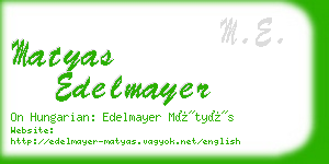 matyas edelmayer business card